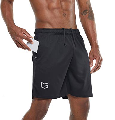 G Gradual Men's 7" Workout Running Shorts Quick Dry Lightweight Gym Shorts with Zip Pockets