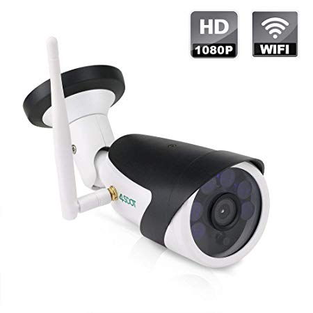 WiFi Camera Outdoor Security Camera 1080P Wireless IP Camera Waterproof Night Vision Surveillance System Motion Detection Alarm Recording,Video Camera Support max 64G SD Card,4sdot