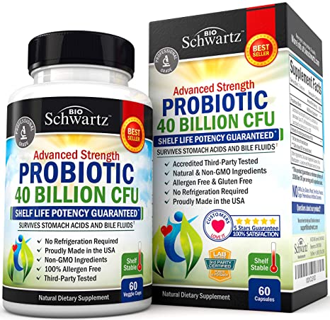 Schwartz Bioresearch Probiotic 40 Billion Cfu For Unisex - 60 Capsules