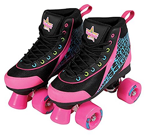 Kandy Skates Disco Diva Black and Pink Roller Skates