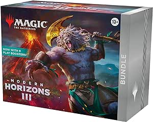 Magic: The Gathering Modern Horizons 3 Bundle - 9 Play Boosters, 30 Land Cards   Exclusive Accessories