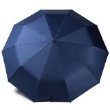 Niello Best Outdoor umbrellas10-Rib Maximum level of Windproof - Automatic OpenClose42 inch Steel Windproof Frame Rain Umbrella with UV Protection 50 UPF