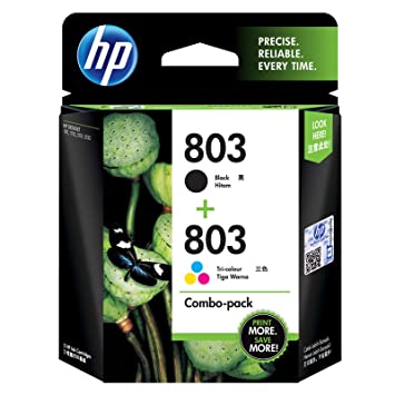 HP 803 2-Pack Economy Black/Tri-Color Original Ink Cartridges