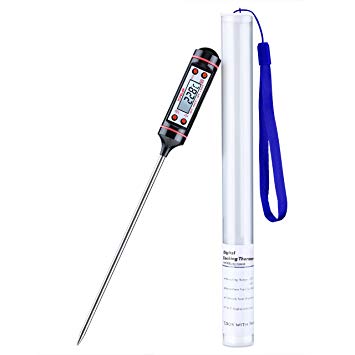 TOPELEK Digital Cooking Thermometer, Ultra Fast 5.9inches Long Probe Stainless Kitchen, Meat, Thermometers With Instant Read, Auto Off, Best For Food, Grill, BBQ, Milk, And Bath Water