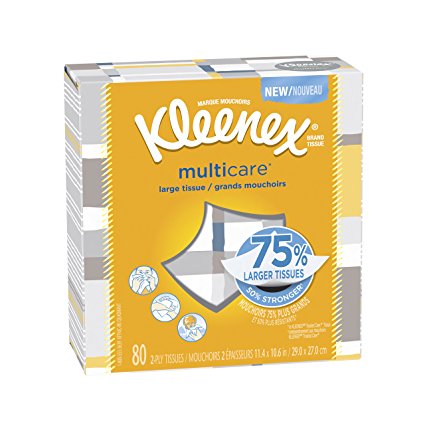 Kleenex Multicare 80 Facial Tissues, 6 Count