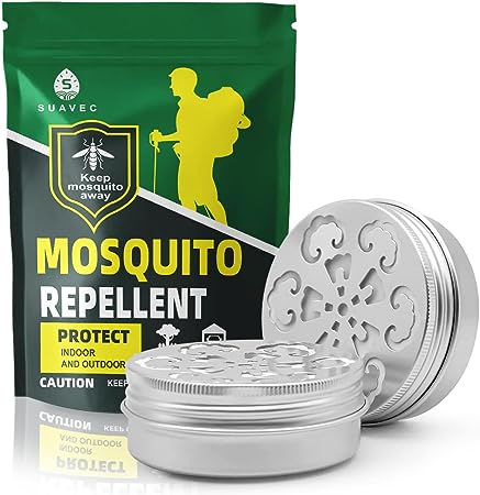 SUAVEC Mosquito Repellent for Patio, Mosquito Repellent Outdoor, Indoor Mosquito Repellant, Mosquito Control for Room, Mosquito Repellents for Yard, Mosquito Deterrent for Backyard, Travel -2 Pack