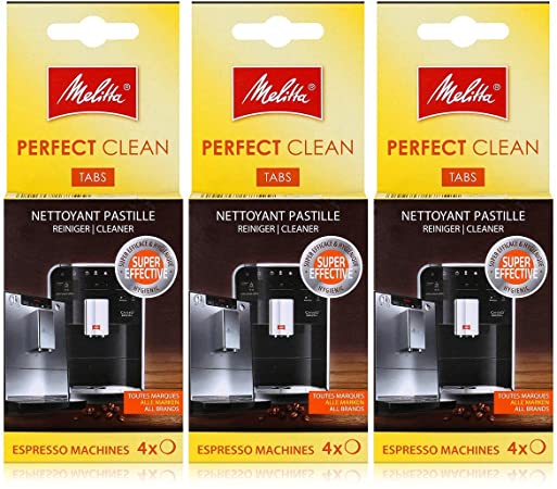 Melitta Perfect Clean Espresso Machines Cleaning Tabs 4 x 1.8 g (Pack of 3)