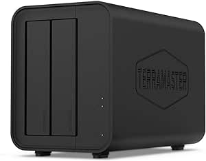 TERRAMASTER F2-424 NAS Storage 2Bay – N95 Quad-Core CPU, 8GB DDR5 RAM, 2.5GbE Port x 2, Network Attached Storage with High Performance (Diskless)