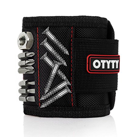 OTYTY Magnetic Wristband with 15pcs Strong Magnets, Perfect for Holding Screws, Nails, Drill Bits - Best Tool Belts Gift for DIY Handyman, Father/Dad, Husband, Boyfriend, Men, Women