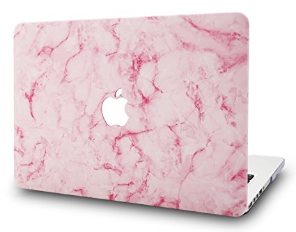 LuvCase MacBook Air 13 Inch Case Plastic Hard Shell Cover for MacBook Air 13.3" A1466 & A1369 (Pink Marble 2)