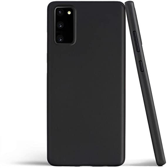 Thin Galaxy S20 Case, Thinnest Cover Slim Minimal - for Samsung Galaxy S20 5G (2020) - totallee (Solid Black)