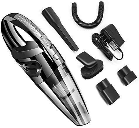 SIKER Handheld vacuum cordless, hand-held vacuum cleaner rechargeable lithium battery with fast charging, light dry vacuum cleaner for household pet hair cleaning car cleaning