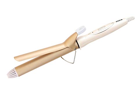 ROZIA Hair Curling Tong with Temperature Display (Gold)