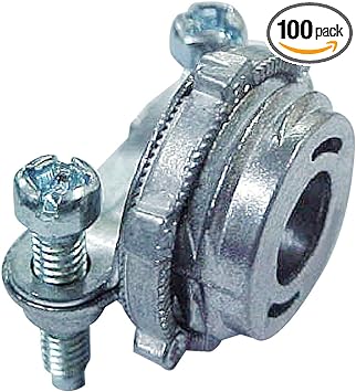 Sigma Engineered Solutions Sigma Electric ProConnex C-510 AC/MC/Flex Combination Connector 3/8-Inch, 100-Pack, Gray