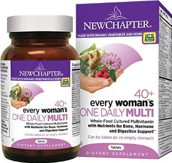 New Chapter Every Woman's One Daily 40 , Women's Multivitamin Fermented with Probiotics   Vitamin D3   B Vitamins   Organic Non-GMO Ingredients - 96 ct