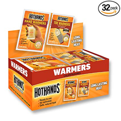 HotHands Hand & Toe Warmers - Long Lasting Safe Natural Odorless Air Activated Warmers - 24 Pair OF Hand Warmers & 8 Pair Of Toe Warmers