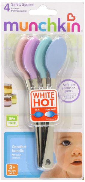 Munchkin White Hot Safety Spoons 4 Ct