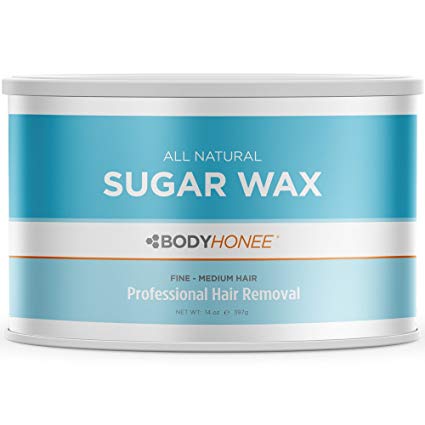Full Body Sugar Wax For Fine to Medium Hairs - All Natural - Professional Size 14 oz. Tin
