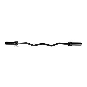 CAP Barbell Black Olympic EZ Curl bar, 47"