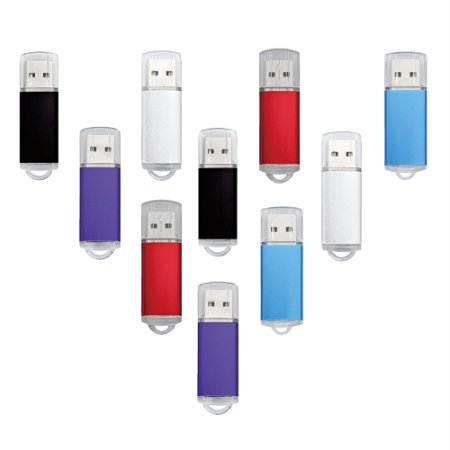 JOIOT 4GB USB 2.0 Flash Drive, 5 Color (Pack of 10)