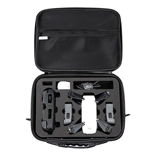 Soyan Carrying Case for DJI Spark, Suitcase with Shoulder Strap, Fits the Drone, Extra Batteries, Controller, Charger and More (Black)