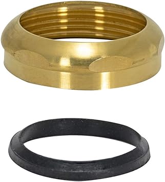 Eastman 35061 Slip Joint Nut with Washer, Brass