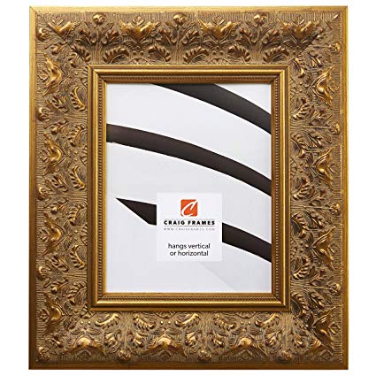 Craig Frames 9472 12 by 24-Inch Picture Frame, Ornate Finish, 3.5-Inch Wide, Weathered Gold