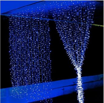 Esonstyle Window Curtain Light3M x 3M 300 LED Outdoor Party Christmas xmas String Fairy Wedding Curtain Light with 8 Modes for Wedding Party Window Home Decorative