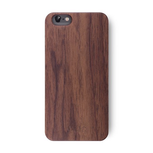 iATO Walnut wood cover case Marco Polo for iPhone 6 Plus & iPhone 6S Plus 5.5 inch - real natural wooden overlay on PC. Slim back case as premium accessory for Apple iPhone 6/6S Plus