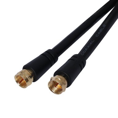 1byone® 15 Feet RG6U TV Cable TV Antenna Coaxial Cable Digital Audio Video Coaxial Cable F-Pin to F-Pin