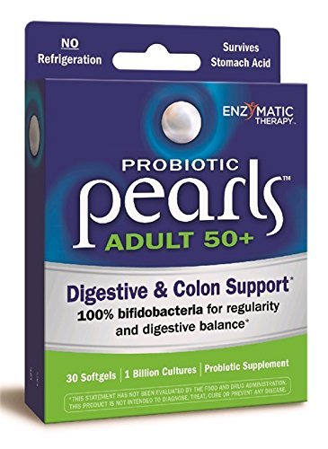 Enzymatic Therapy Probiotic Pearls Adult 50 Plus Supplement, 30 Count