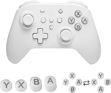 AKNES GULIKit KingKong 2 Pro (No Drift) Wireless Controller for Switch/PC/Android/MacOS/IOS,Bluetooth Controller with Hall Effect Sense Joystick,No Deadzone,Motion Sense,Auto Pilot Gaming,with Keycap