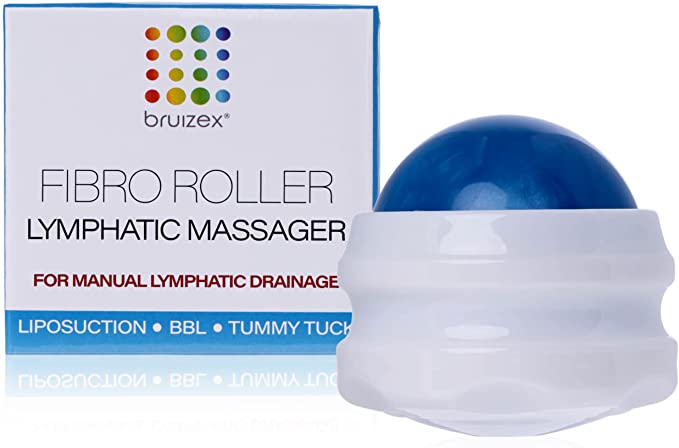 Lymphatic Drainage Massager: Fibro Roller for Lymphatic Massage I for Post Surgery Recovery After 360 Lipo, Tummy Tuck, BBL I Works with lipofoam, Foam Pads, Faja I by Bruizex