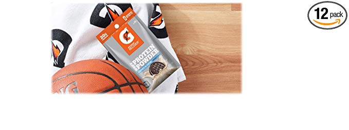 Gatorade Whey Protein Powder, Cookies & Creme, 20 grams of protein per serving, 1.0 Oz, Pack of 12