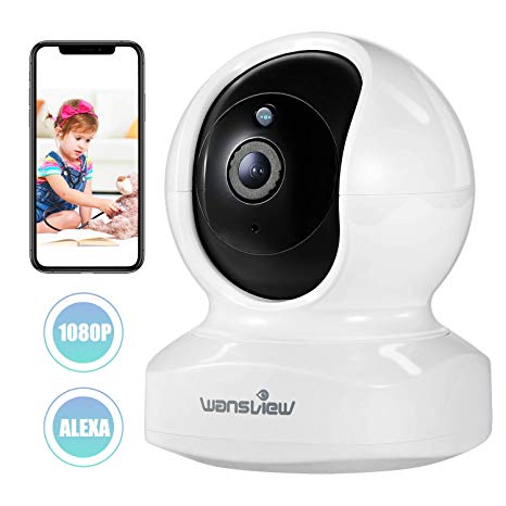 WiFi Camera,Wansview 1080P FHD IP Camera Wireless Indoor Security Camera with Night Vision Motion Alert 2-Way Audio Home Security Surveillance Pan/Tilt/Zoom Monitor for Baby/Elder/Pet-Q5 White