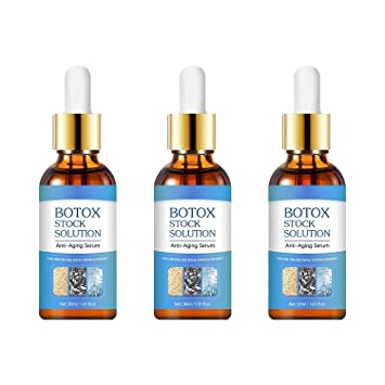 Botox Stock Solution Facial Serum, 2023 Newest Youthfully Botox Face Serum, Instant Face Lift Cream, Hydrating Face Serum, Dark Spot Corrector & Anti-Aging Collagen Serum for Women, Fade Fine Lines Essence 30ml (3pcs)