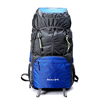 Nicgid 45L Lightweight Water Resistant Hiking Backpack Travel Backpack Packable Foldable Outdoor Daypack for Camping Climbing Moutaineering Fishing Men Women