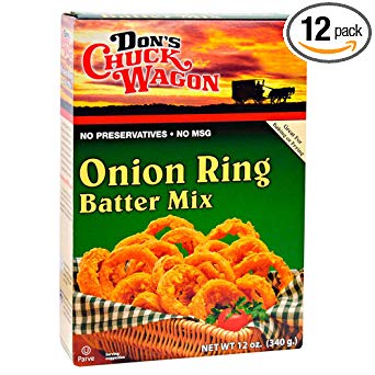 Don's Chuck Wagon Onion Ring Mix, 12 Ounce (Pack of 12) Crispy and Delicious Fried Onion Rings, Bloomin' Onion, and other Fried Vegetables, Chicken, Fish, Seafood and more