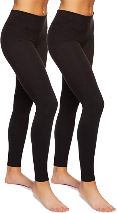 Felina | Sueded Athleisure Performance Legging w/Slimming Waist 2-Pack