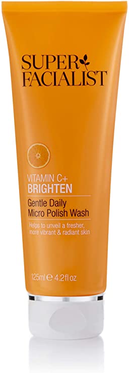 Super Facialist Vitamin C Gentle Daily Micro Polish Wash, Womens Exfoliating Face Scrub Cleanse & Polish Skin 125 ml
