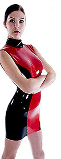 Forever Young Fetish Red PVC Dress Club Wear Ladies Bondage Fancy Dress Costume 10 12 14 15