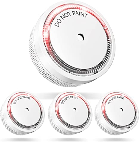 Smoke Detector Alarm, 10 Years Battery-Operated Not Hardwired Smoke Alarm Detectors, SITERLINK Mini Photoelectric Sensor Fire Alarm with Silence Button, for Kids Room Livingroom (4 Pack)