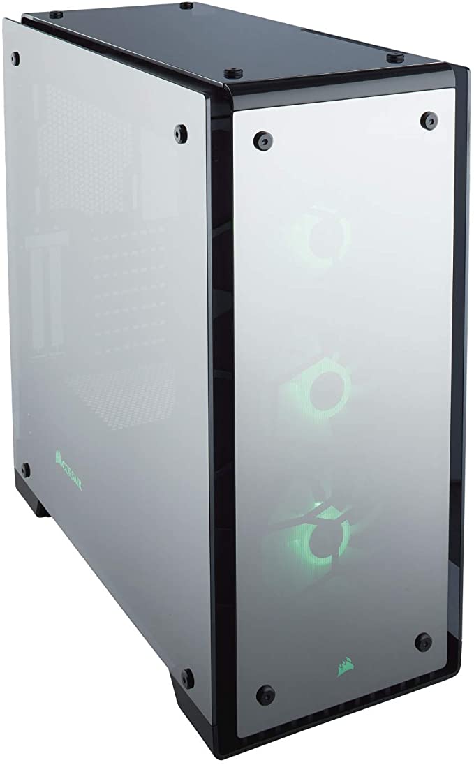 CORSAIR CRYSTAL 570X RGB Mid-Tower Case, 3 RGB Fans, Tempered Glass - Mirror Black - CC-9011126-WW