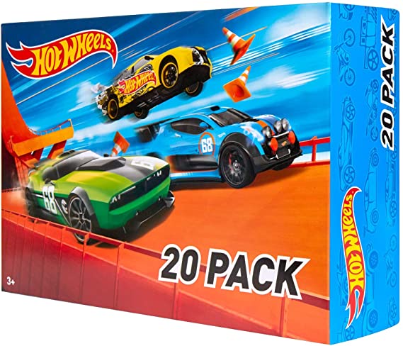 Hot Wheels 20-Car Pack of 1:64 Scale Vehicles, Gift for Collectors & Kids Ages 3 Years Old & Up [Styles May Vary]