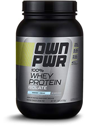 OWN PWR 100% Whey Protein Isolate Powder, Cookies & Cream, 2 lb