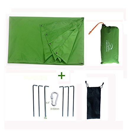 Hawkko Pocket Blanket Compact Blanket, Oversize (87" x 71"), Includes Carabiner, Metal Stakes & Pouch, Soft Lightweight Waterproof Blanket, Ideal for Camping, Traveling, Hiking
