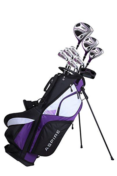 Premium Lightweight Ladies Golf Club Set Right Hand - Cherry Pink Purple, All Sizes - Standard, Petite, Tall, Clubs with Lady Flex