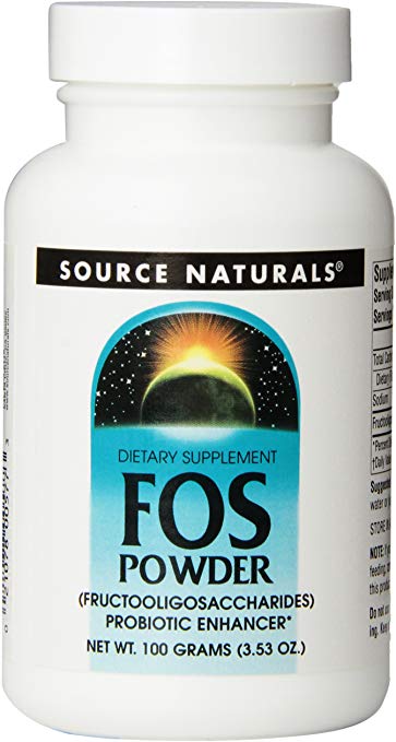 Source Naturals FOS Fructooligosaccharides Powder, Probiotic Enhancer, 3.53 Ounces