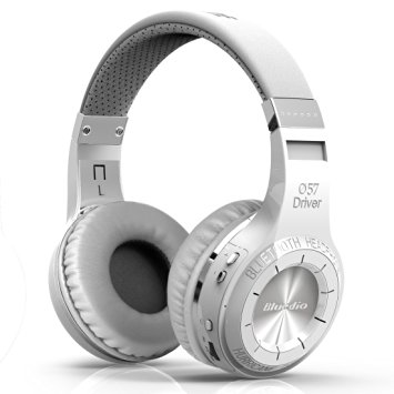 Bluedio H (Turbine) Wireless Bluetooth Stereo Headphones Micro-SD Music String/FM Radio BT4.1 On-ear Headphones (White)