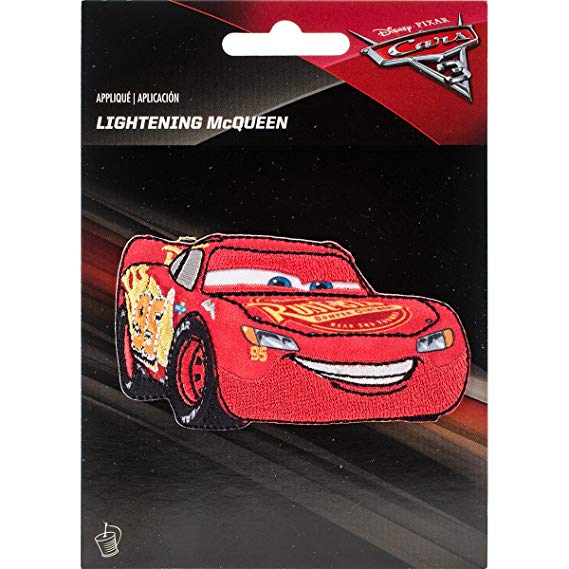 Wrights 193 1147 Disney Cars Iron-On Applique, Lightning McQueen